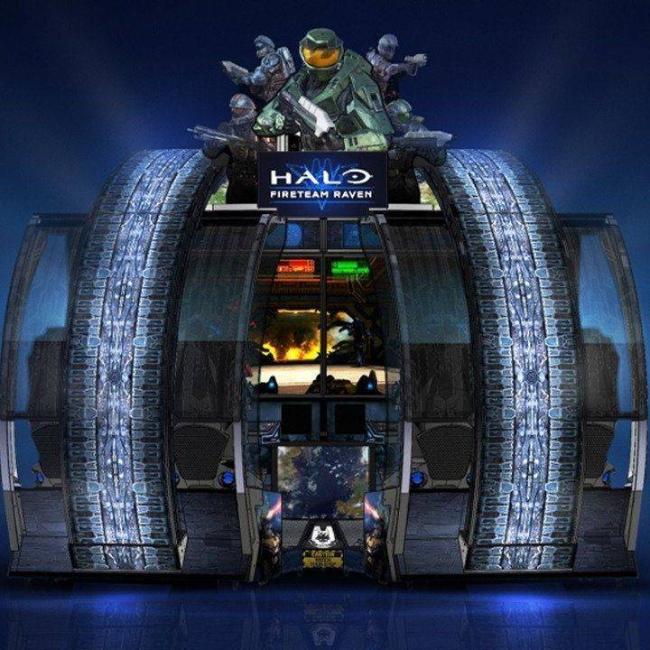 Halo: Fireteam Raven is a cooperative arcade sci-fi shooting game set in the timeframe of Halo: Combat Evolved. The game hot-drops players feet first into the boots of Fireteam Raven -- a group of elite Orbital Drop Shock Troopers (ODST) on the surface of Alpha Halo fighting alongside the Master Chief and the rest of the UNSC as they try desperately to prevent the alien Covenant alliance from taking control of the ancient superweapon -- Halo.  <p> Halo: Fireteam Raven is housed in a massive, epic, and imposing coin-operated arcade machine designed and built by Raw Thrills and Play Mechanix in close collaboration with 343 Industries. An enormous 130-inch, 4k screen experience and four turret-mounted, multipurpose machine guns allow four players to fight Covenant troops, spacecraft, and vehicles, encounter the horrifying “Flood” infestation -- and save the galaxy in frenetic, explosive combat.  <p> As an added bonus, players will be able easily scan a QRC code with their phones and connect their arcade experience to their overall Halo identity online on Halo Waypoint -- and compete with their friends and rivals for high scores on this challenging and thrilling game.